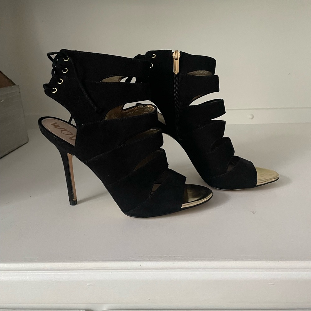 Sam Edelman Black Strappy Heels